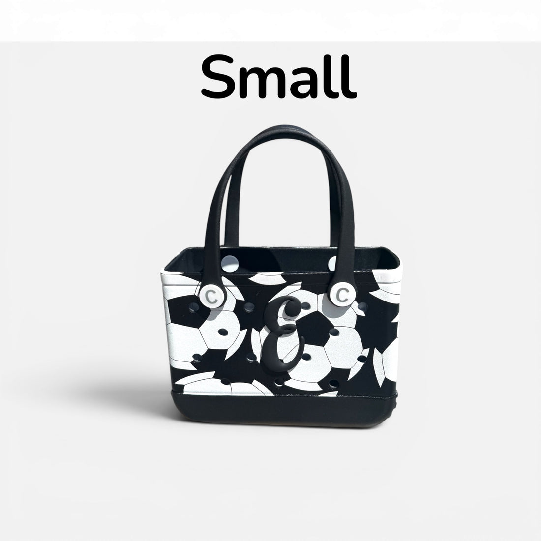 Black & White Football Design Crocbagg Tote