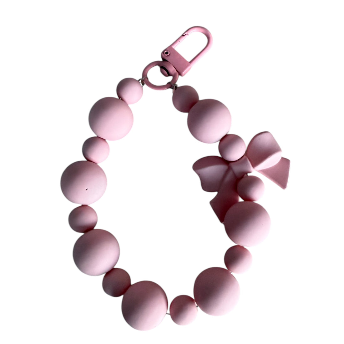 Shades of Pink & Purple Beaded Bag Chain Keyring