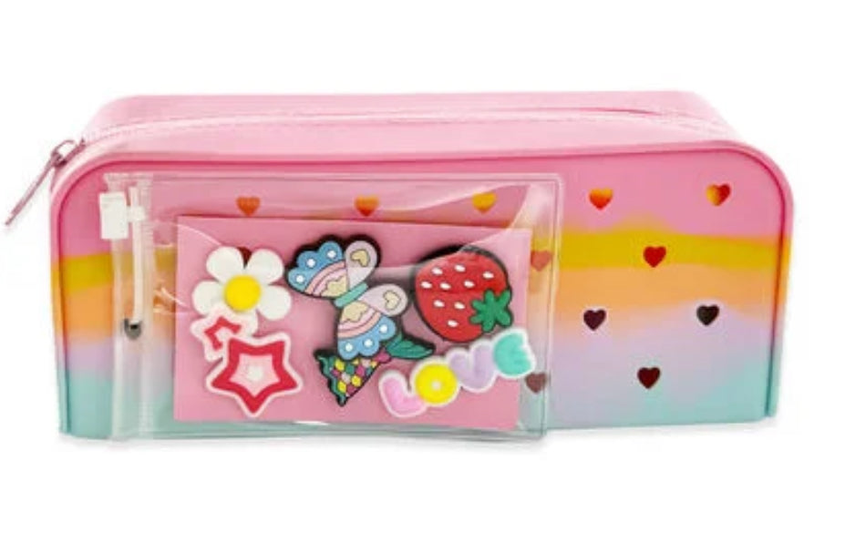 Backpack Croc Pencil Case with 6 Charms