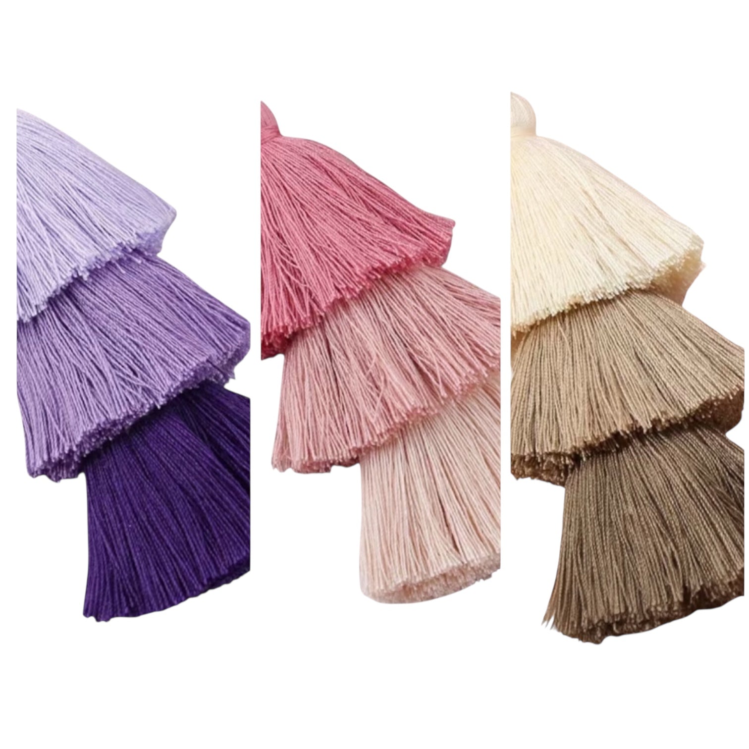 Tiered Tassel Bag Keyring’s -4 Colours
