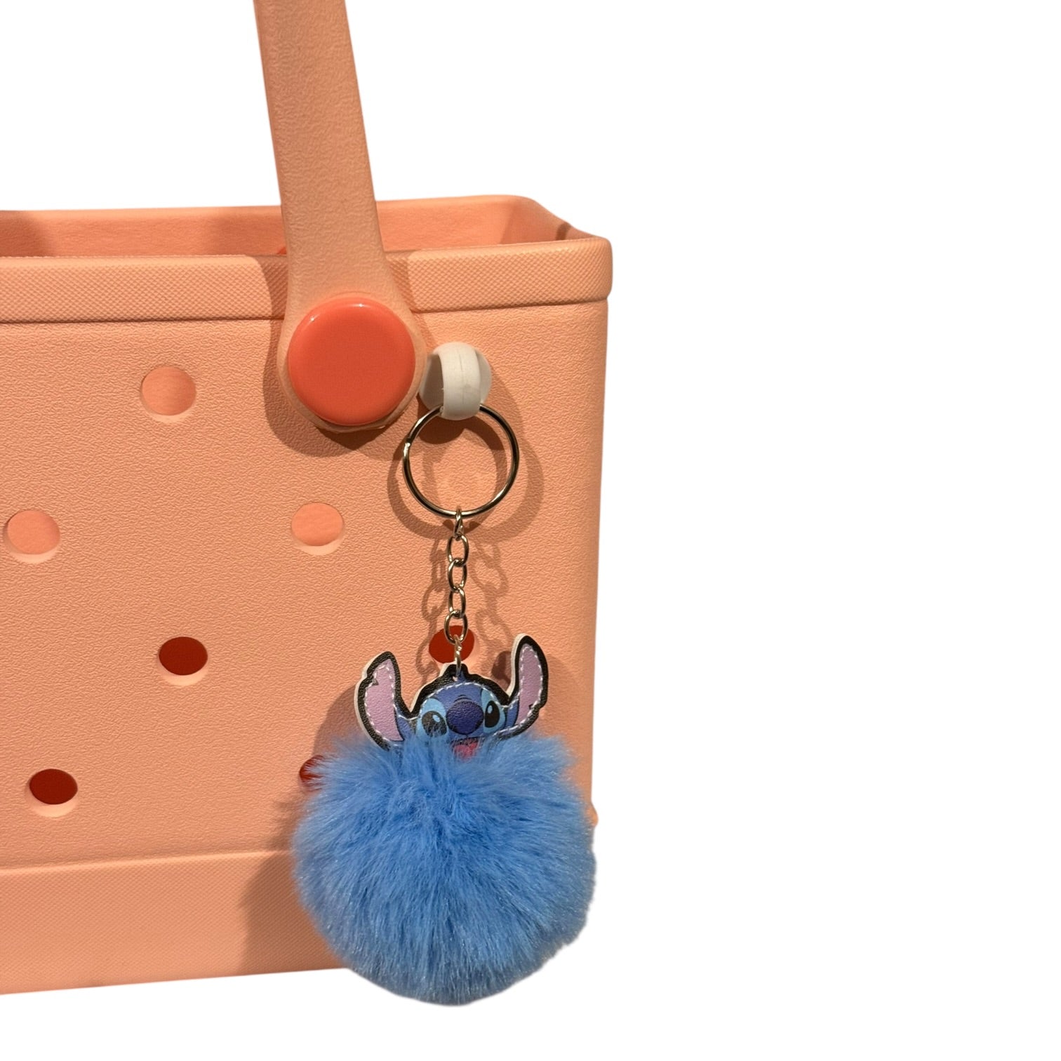 Stitch & Angel Fluffy Pom Pom Keyring’s