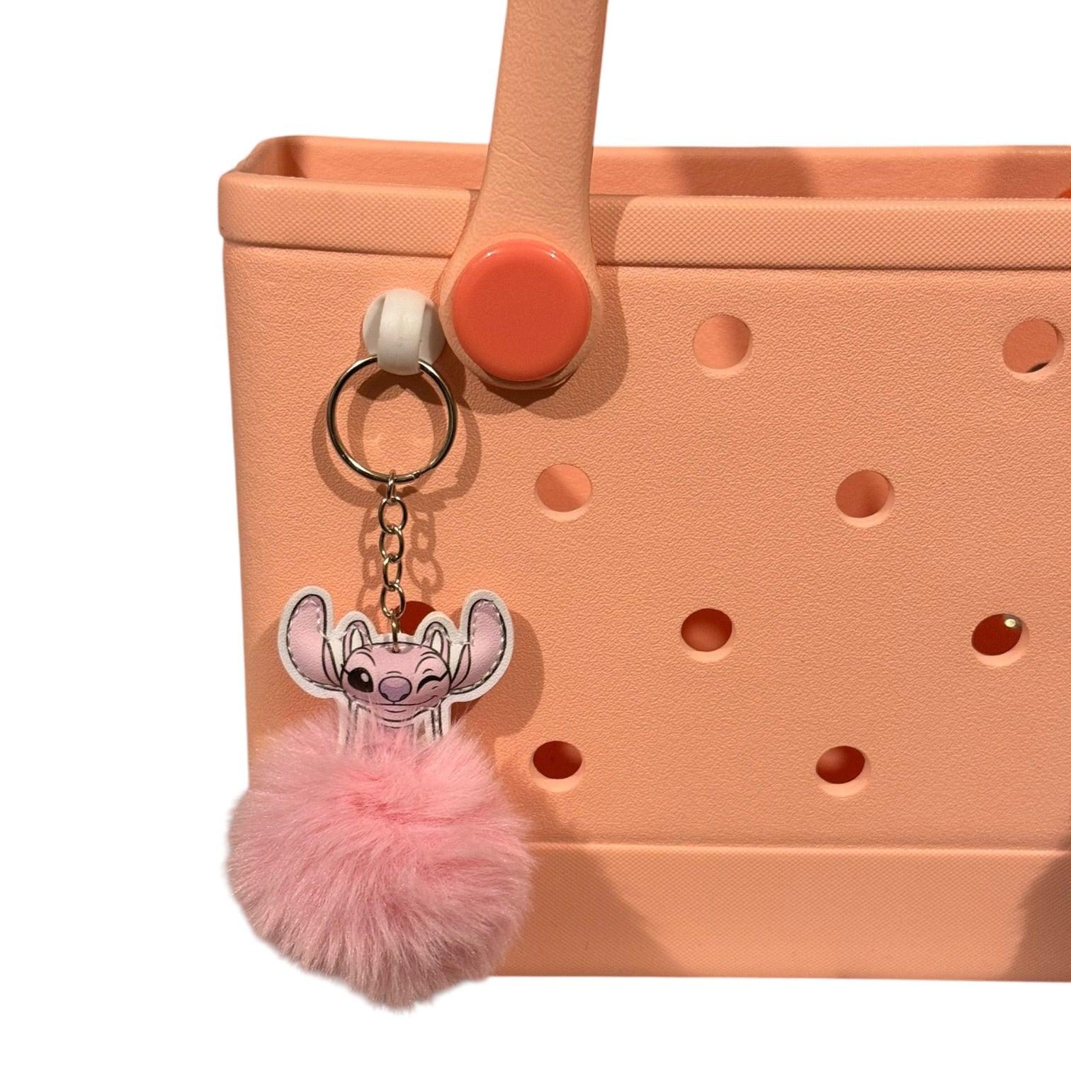 Stitch & Angel Fluffy Pom Pom Keyring’s
