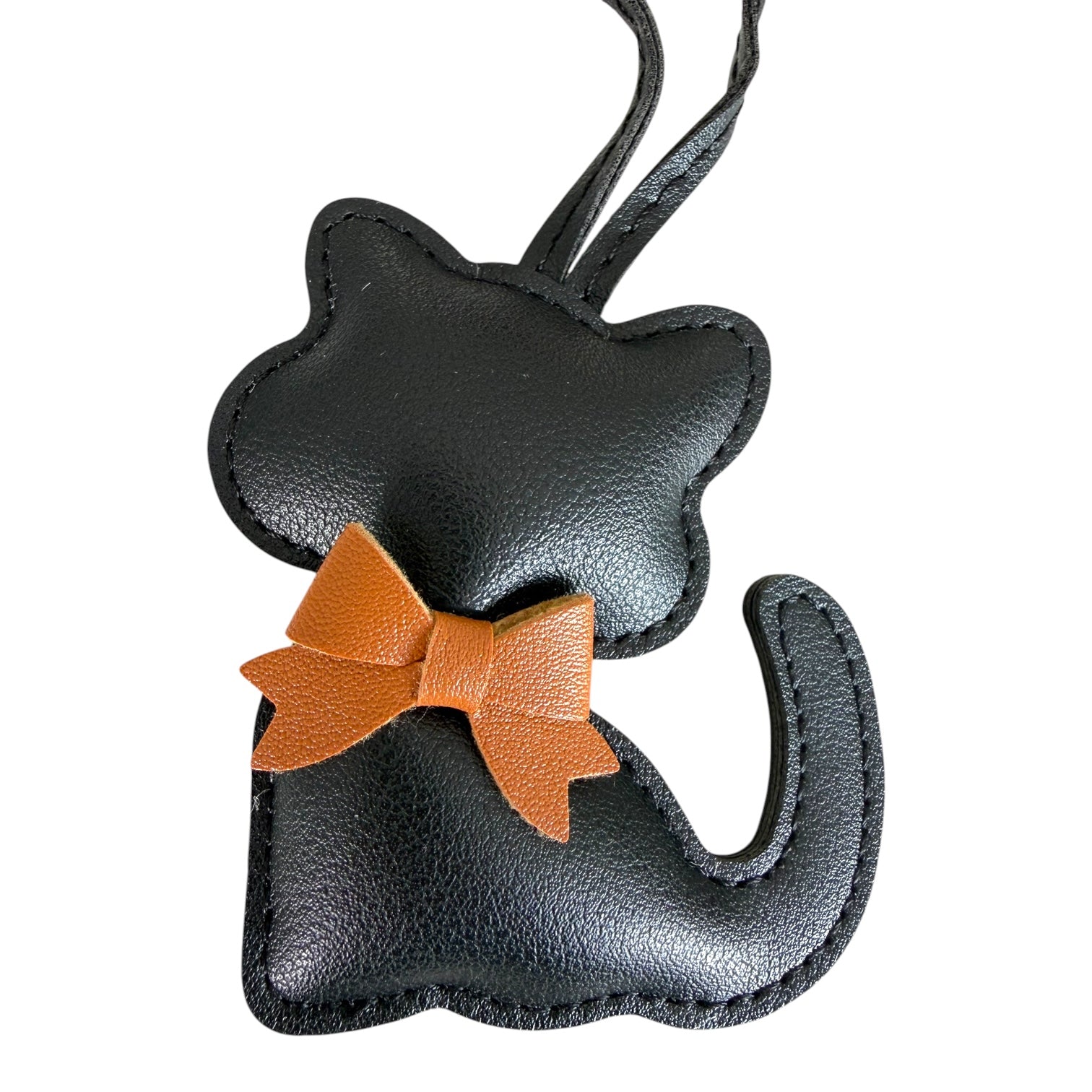 Cute Cat with a little Bow Collar Bag Keyring