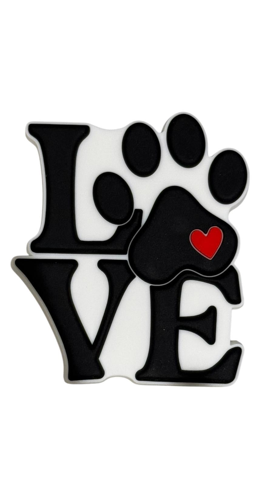 “Love” Dog Paw Bag Charm