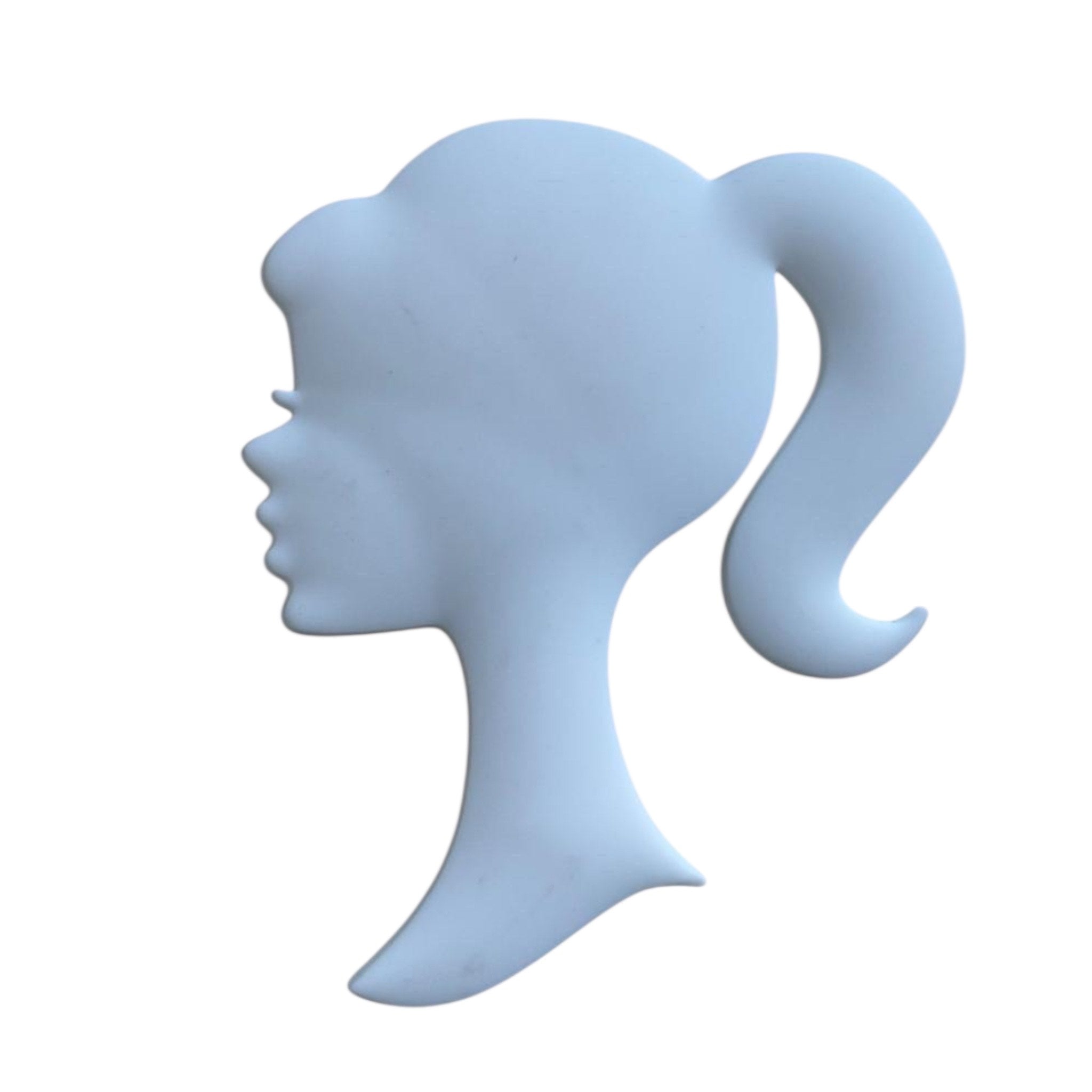 Barbie Style Girls Face Silhouette
