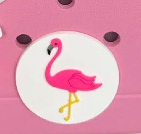Pink Flamingo in White Circle
