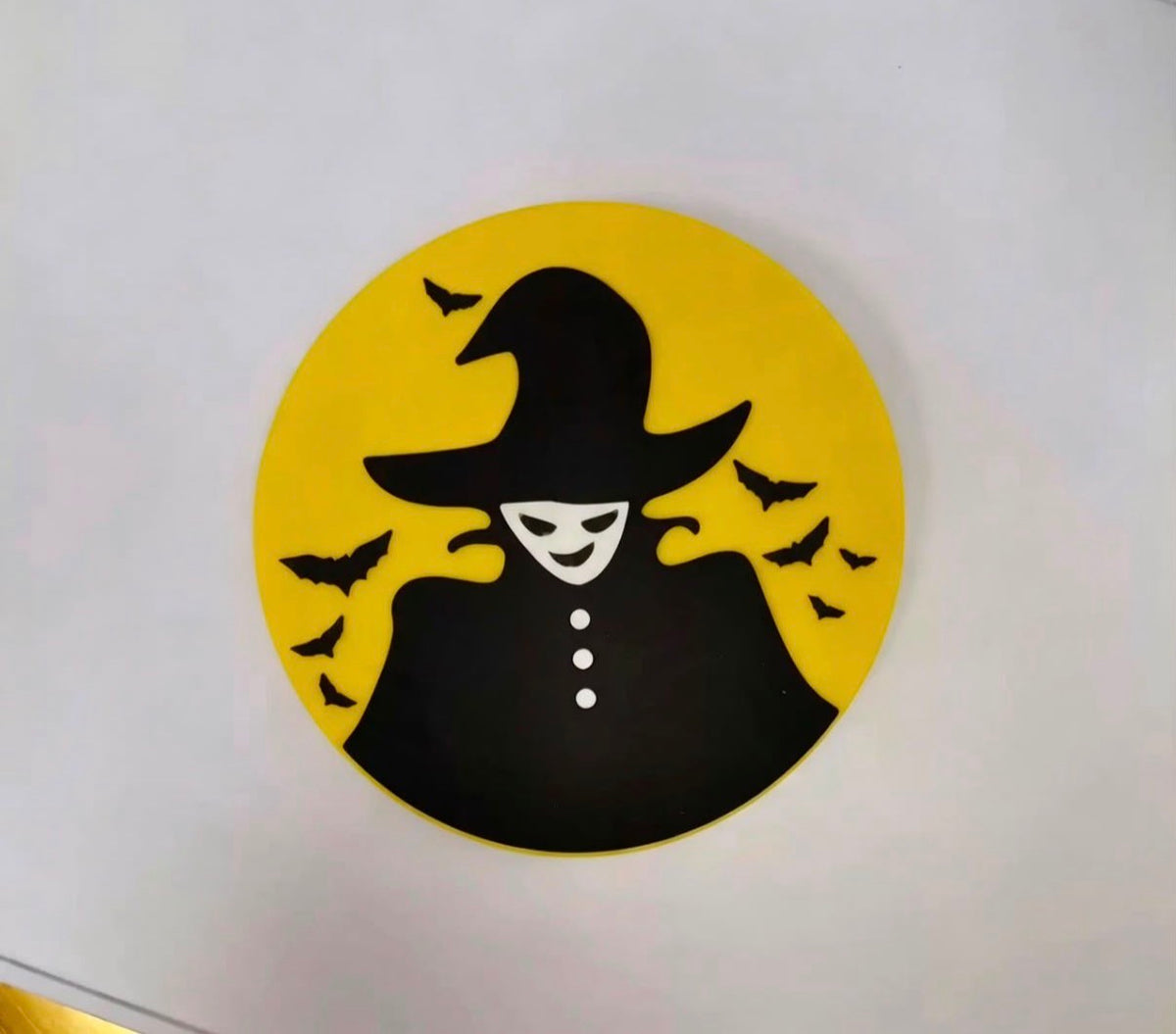 New! Witch Halloween Circle Bag Charm
