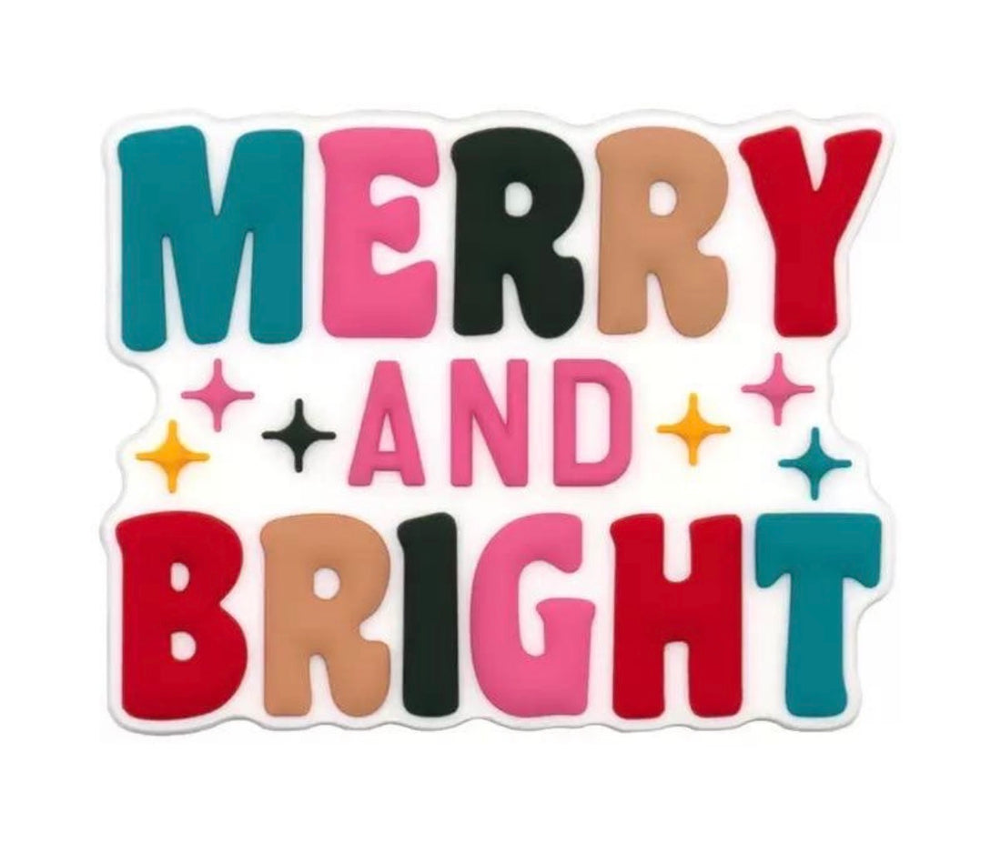 “Merry and Bright” Christmas Bag Charm