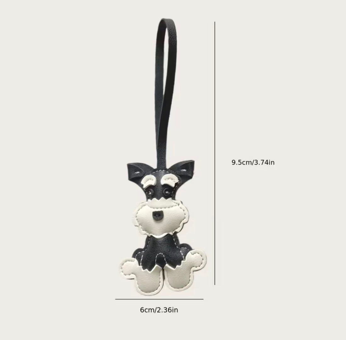 Handmade Schnauzer Dog Bag Keyring’s
