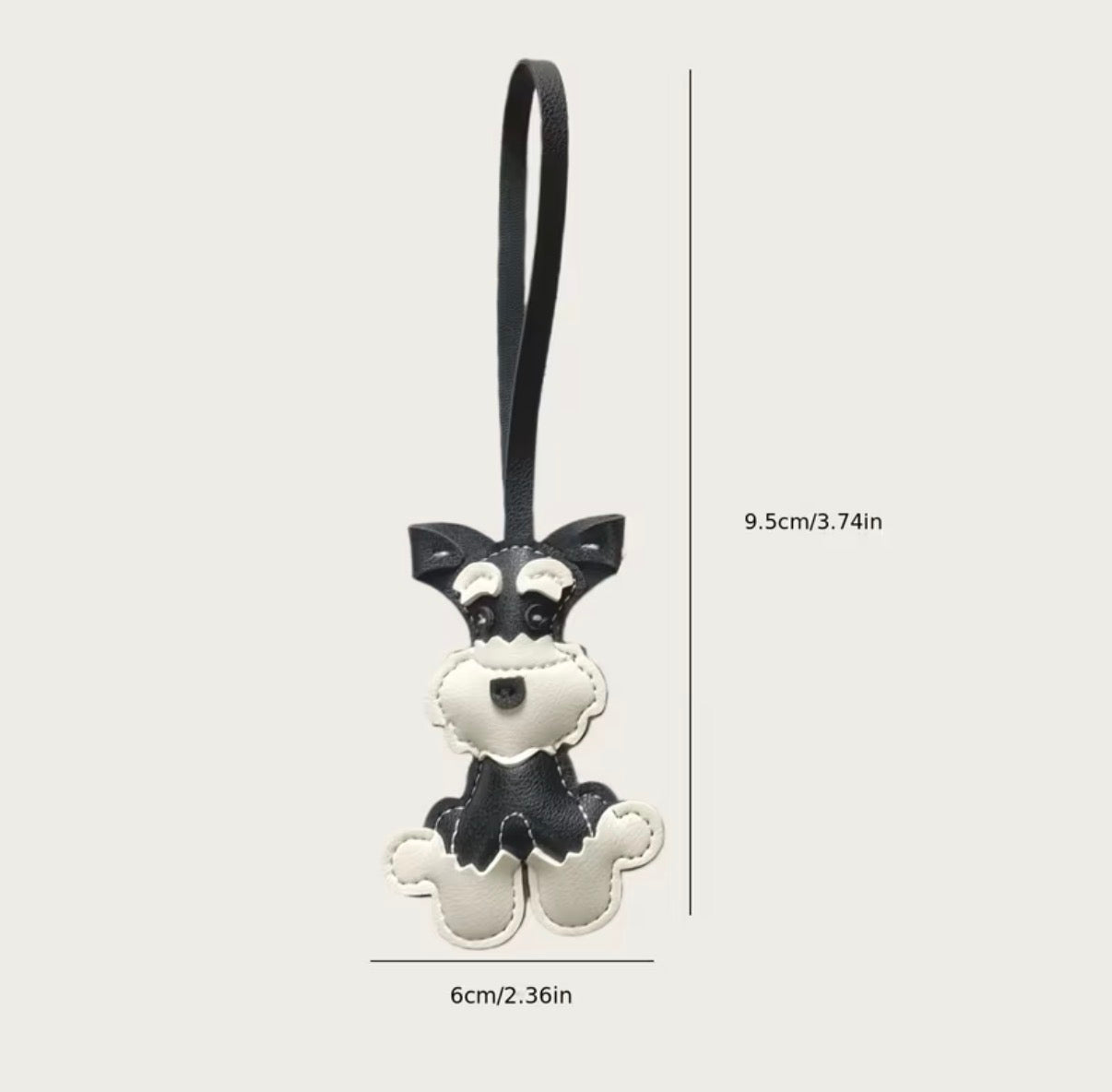 Handmade Schnauzer Dog Bag Keyring’s