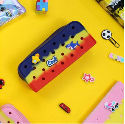 Backpack Croc Pencil Case with 6 Charms