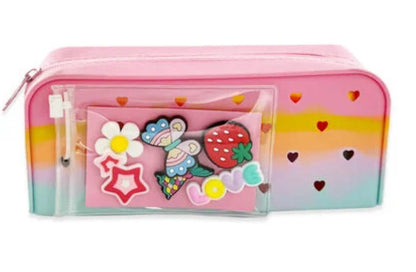 Backpack Croc Pencil Case with 6 Charms