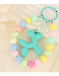 Cute Bubble Dog Beaded Bag Keyring