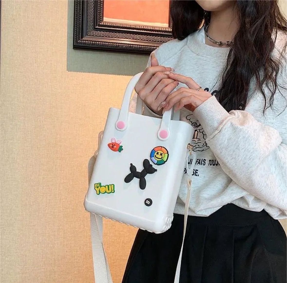 Mini Crossbody Tote Bag & Charms – CrocBaggs