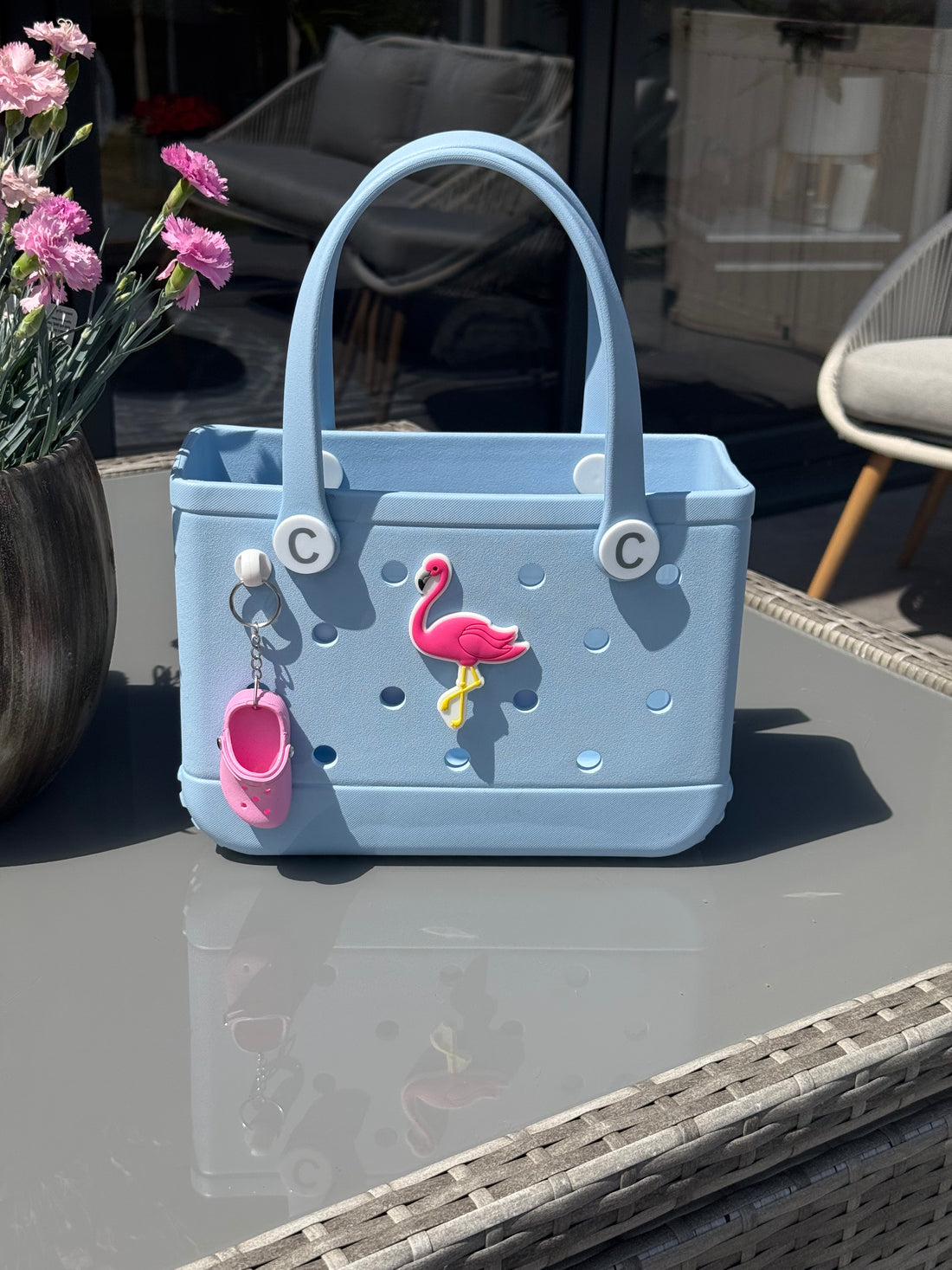 Pink Flamingo Bag Charm