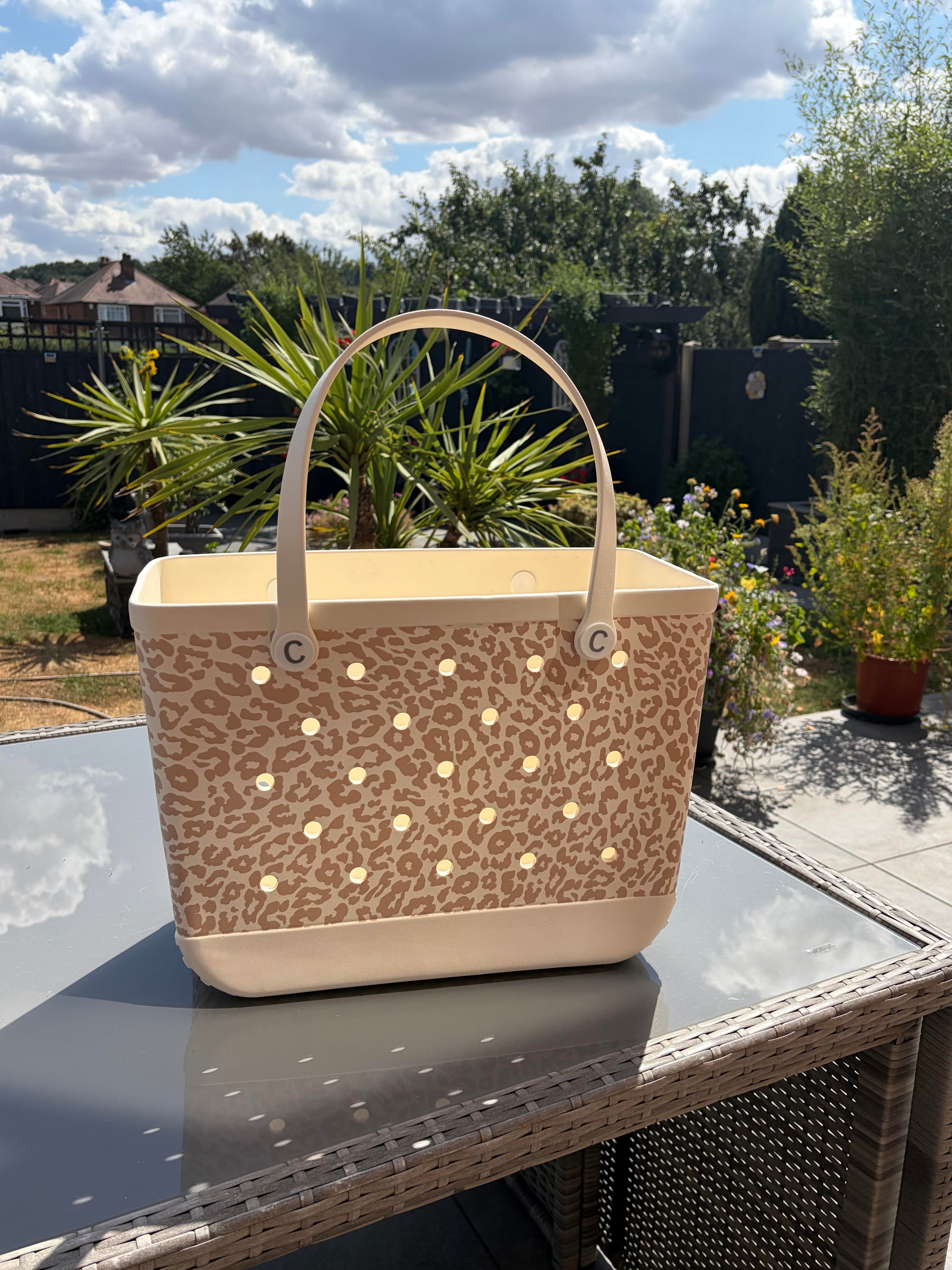 Extra Large Leopard Print Crocbagg Tote Bag’s