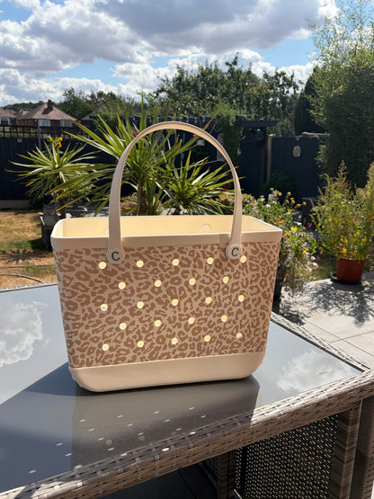 Extra Large Leopard Print Crocbagg Tote Bag’s