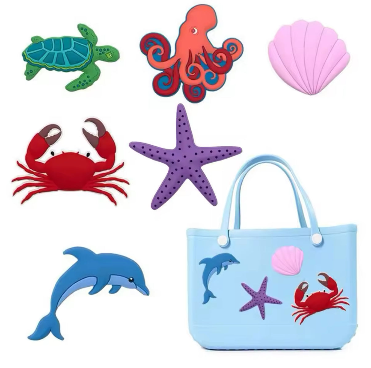 Purple Starfish Bag Charm