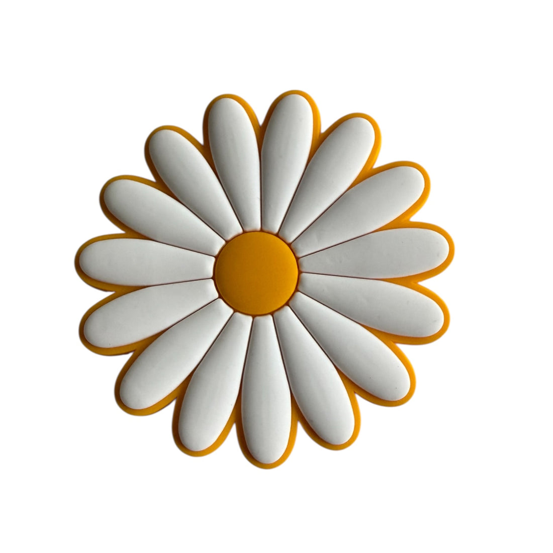 White Daisy Yellow Trim