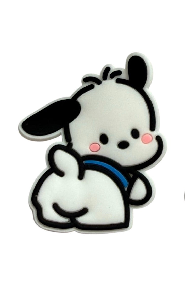Small White Puppy Dog Bag Charm
