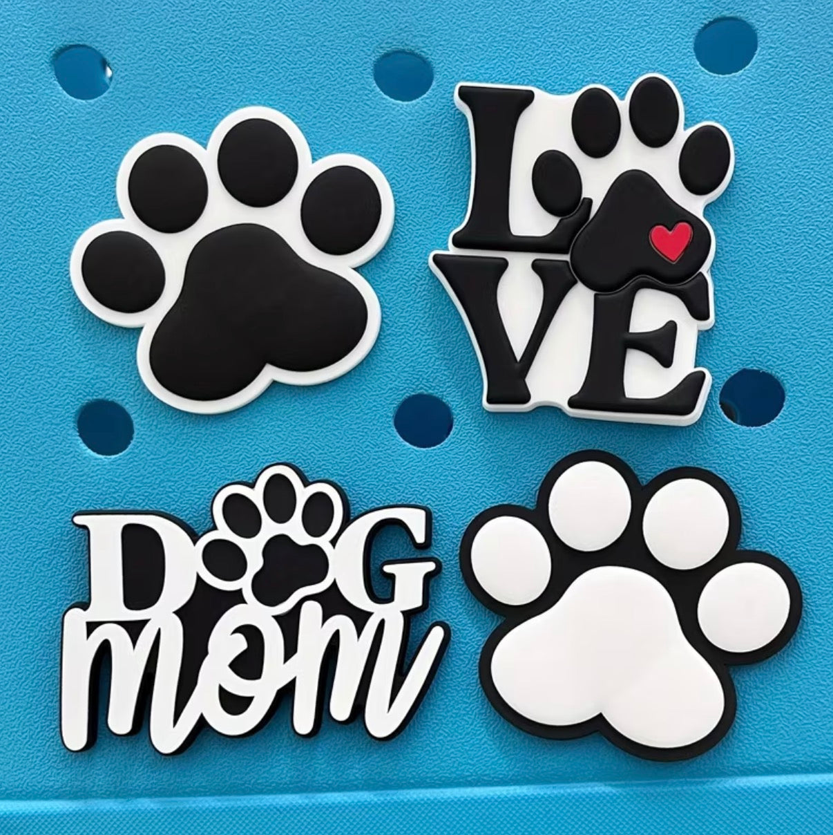 Dog Paw Bag Charms - 3 Colours