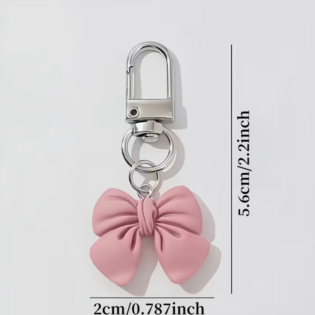 Baby Pink Bow Keyring