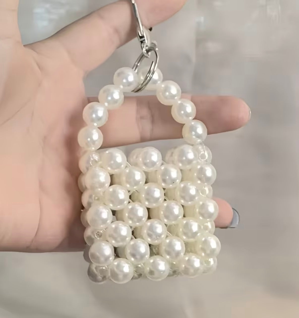 Pearl Mini Tote Bag Keyring