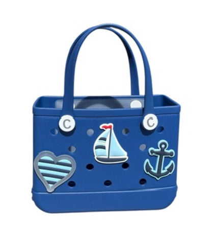 Nautical Sailing Boat, Anchor &amp; Heart Charm Set x3