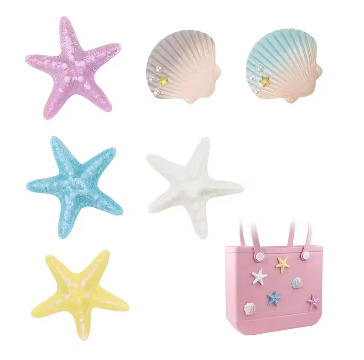 Starfish Bag Charm - 5 Colours
