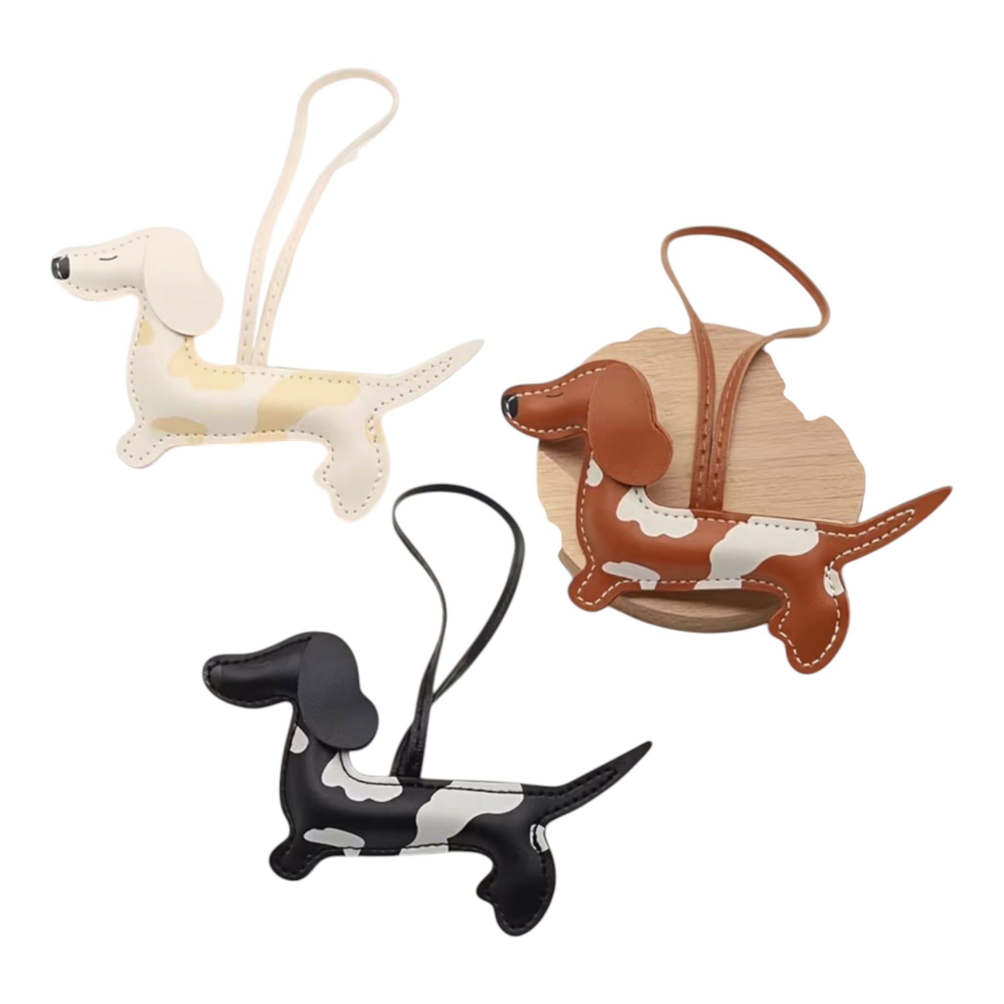 New! Dapple Dachshund Bag Keyring