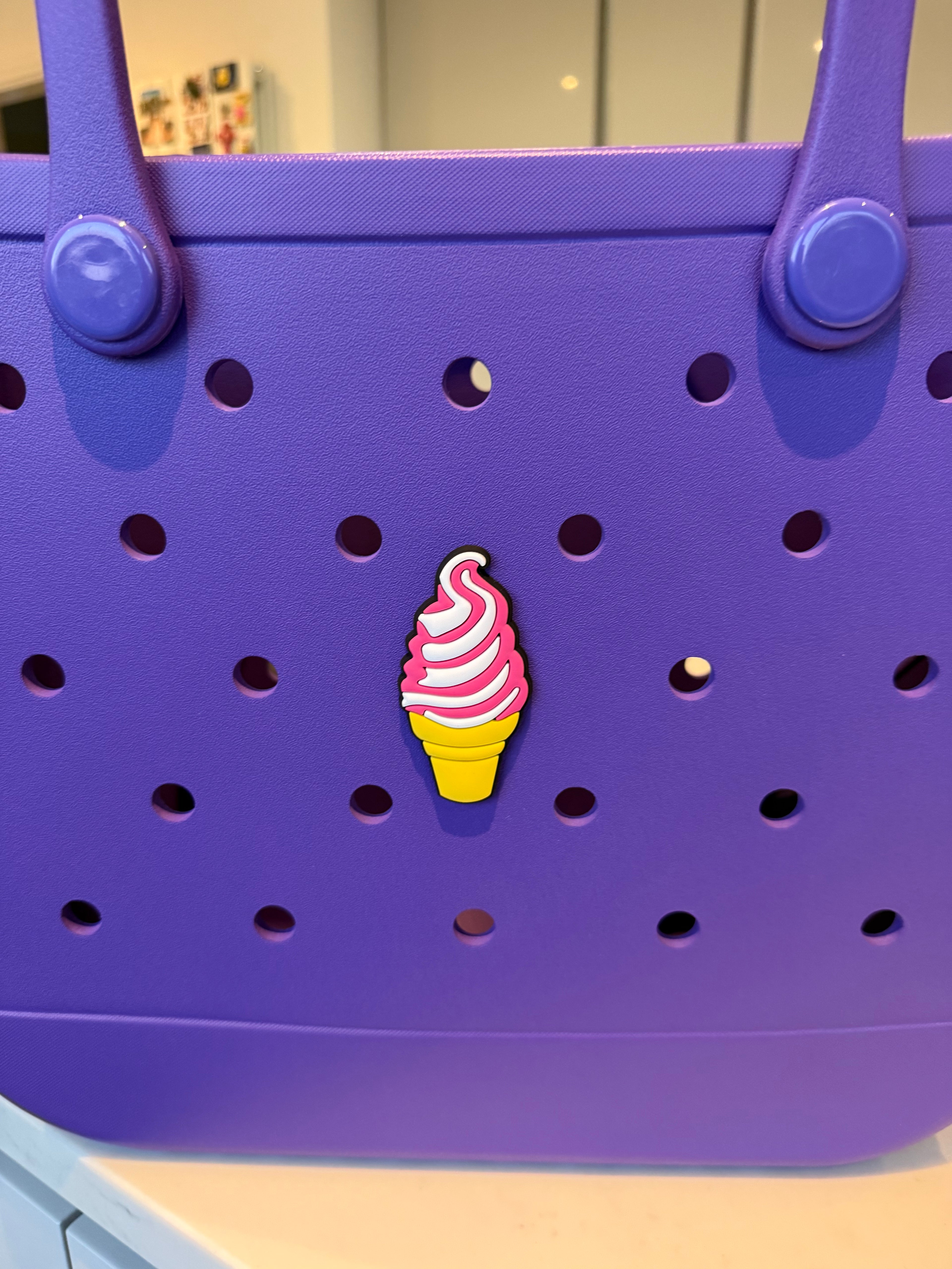 Ice Cream Cone Bag Charm