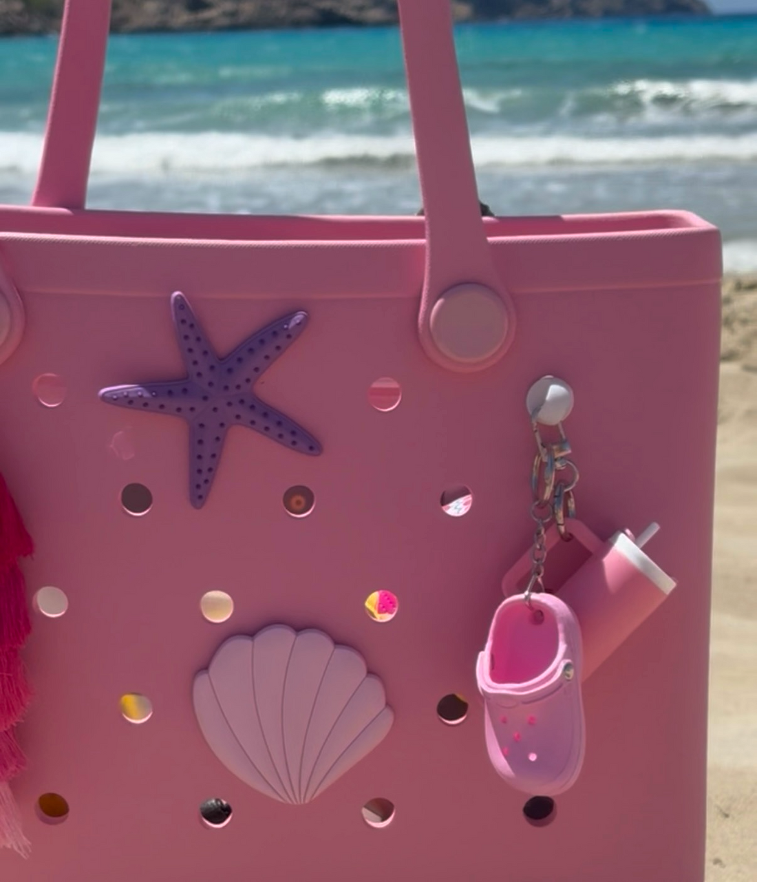 Soft Pink Seashell Bag Charm