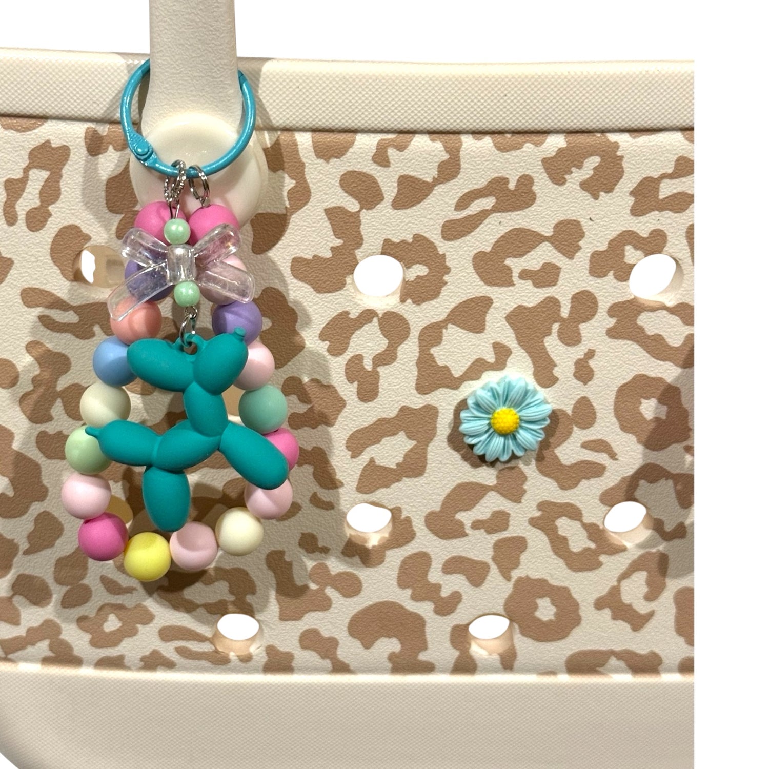 Cute Bubble Dog Beaded Bag Keyring