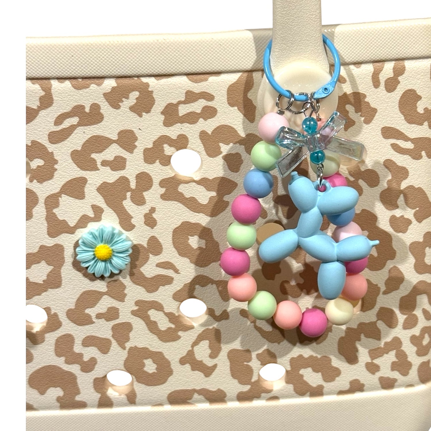 Cute Bubble Dog Beaded Bag Keyring