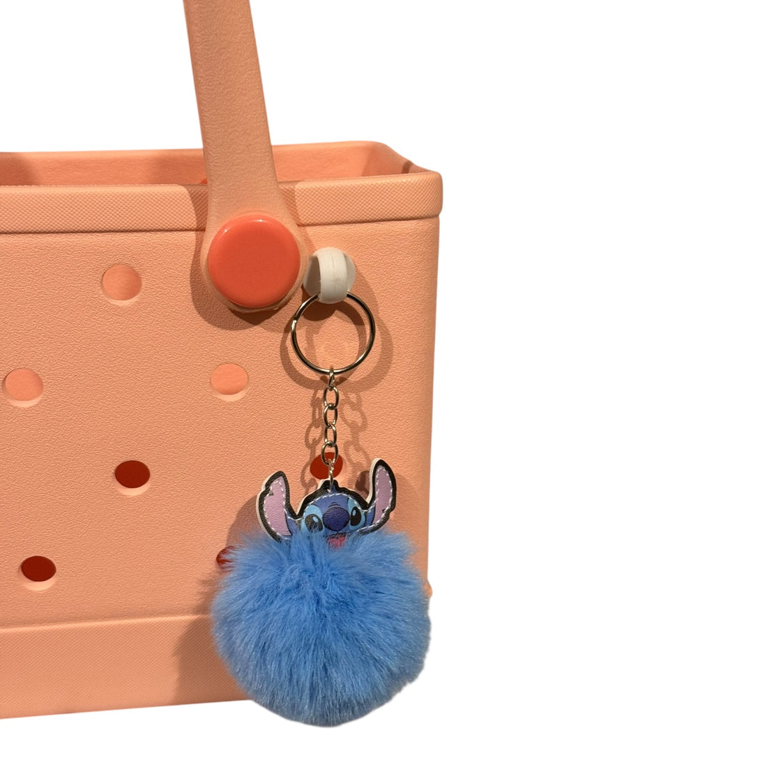 Stitch &amp; Angel Fluffy Pom Pom Keyring’s
