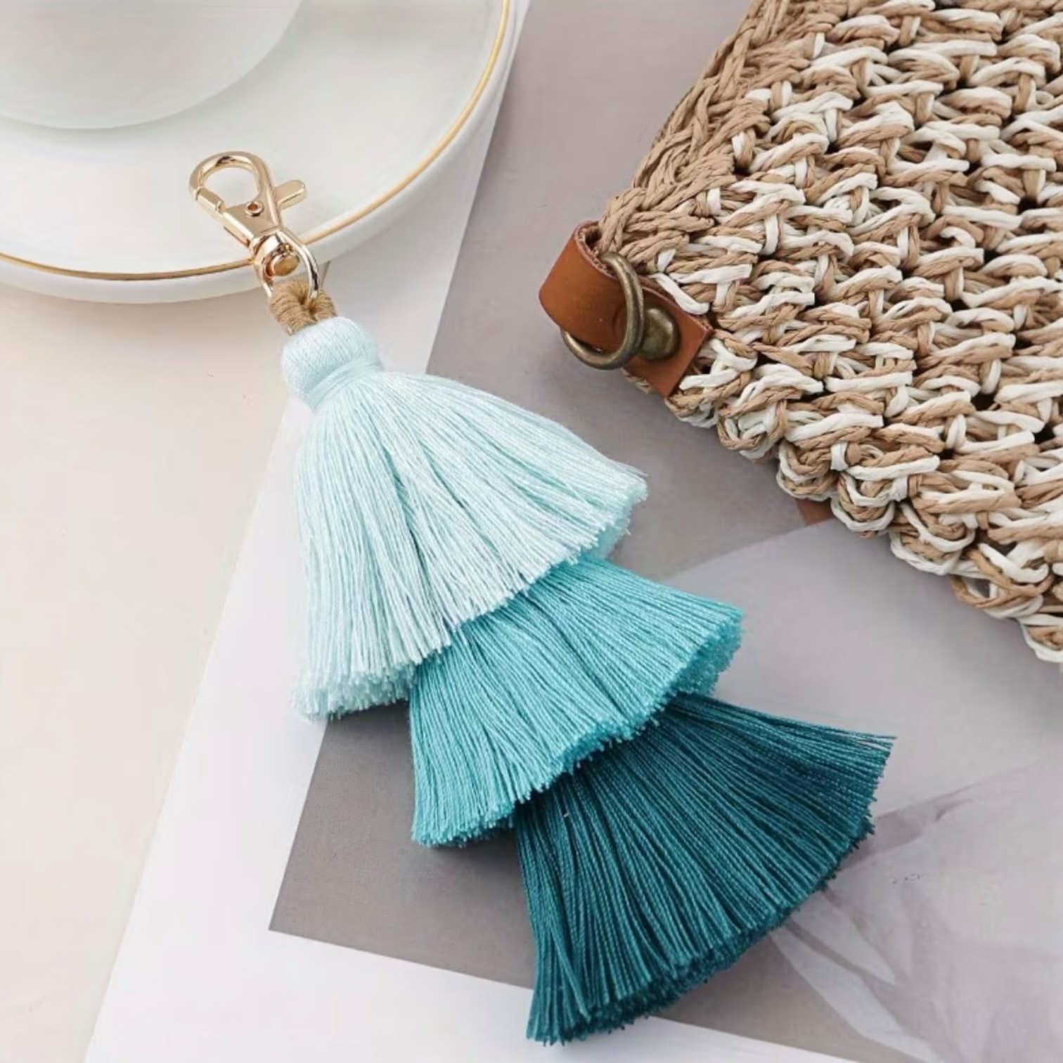 Tiered Tassel Bag Keyring’s -4 Colours