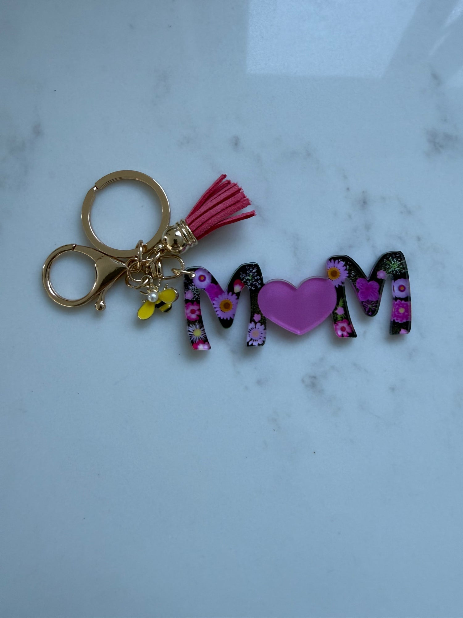 “M🩷M” &amp; Little Bee Tassel Keyring