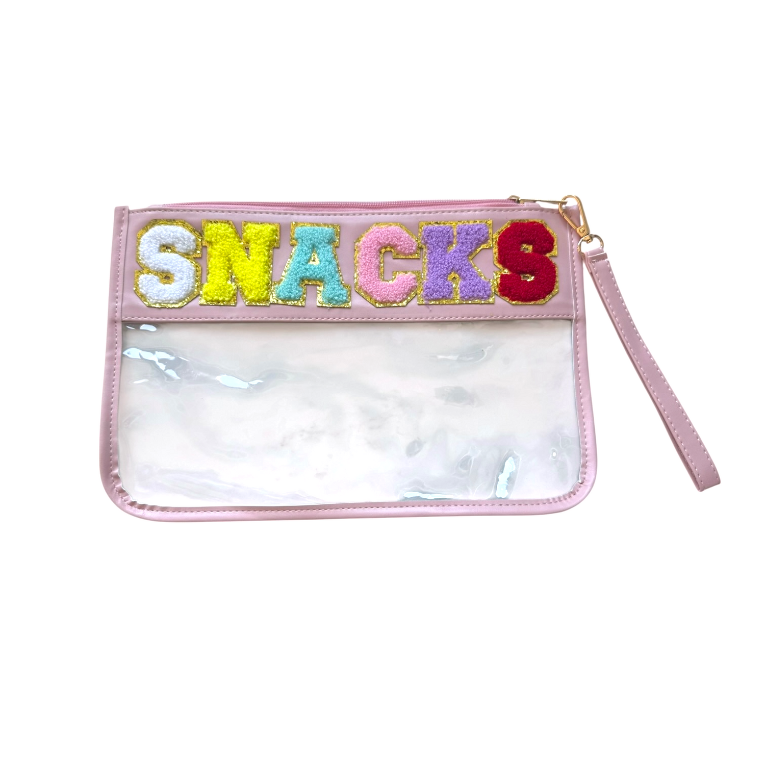 “SNACKS” Clear, Zipped Snack Bag