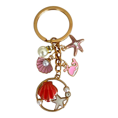 Cute Whale &amp; Sea-Themed Charmed Bag Keyring - 2 colours