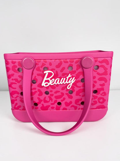 Small Leopard Print CrocBagg
