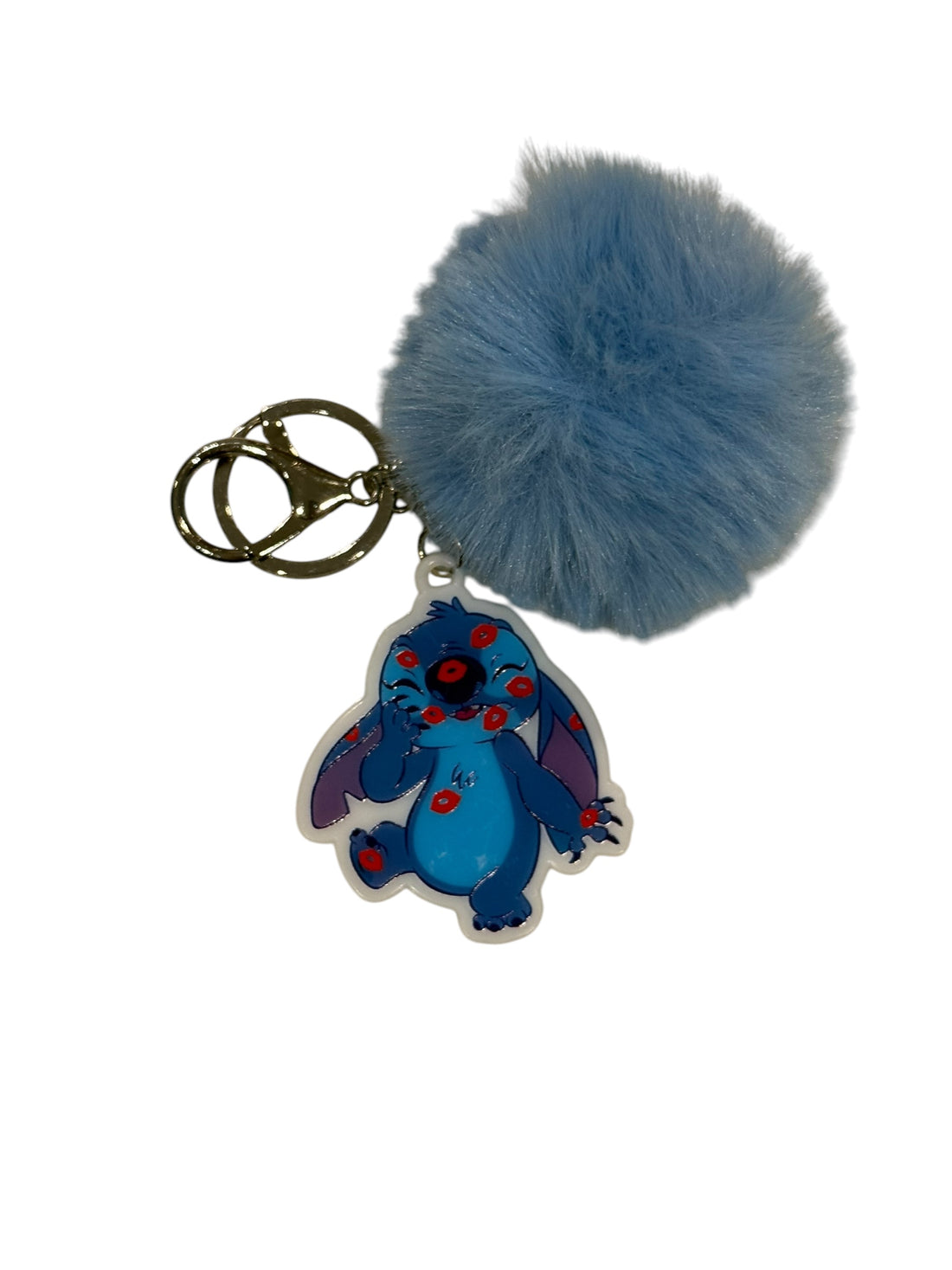 Stitch Pom Pom Keyring