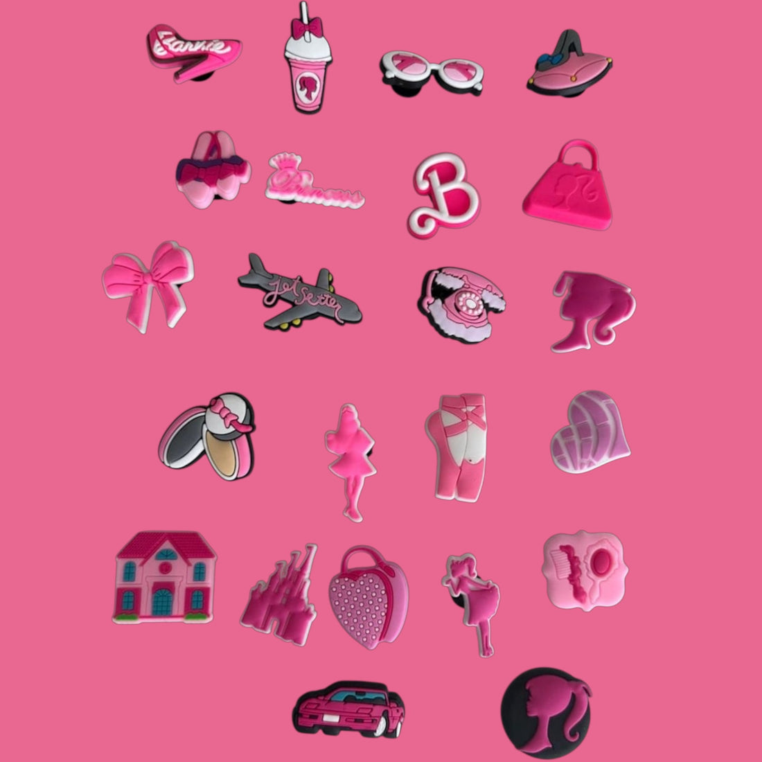 Pink Barbie Style Charms Assortment