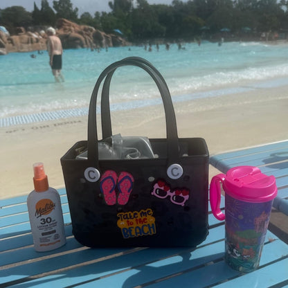 Small Leopard Print CrocBagg Tote
