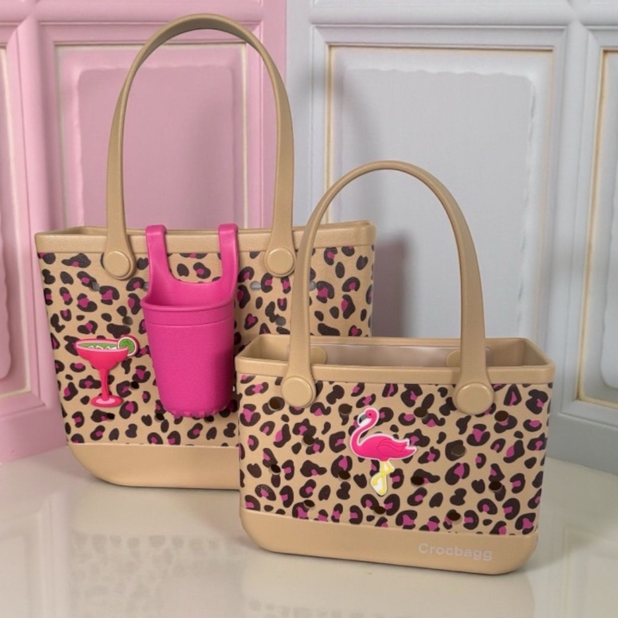 Medium Leopard Print Crocbagg Tote Bag’s