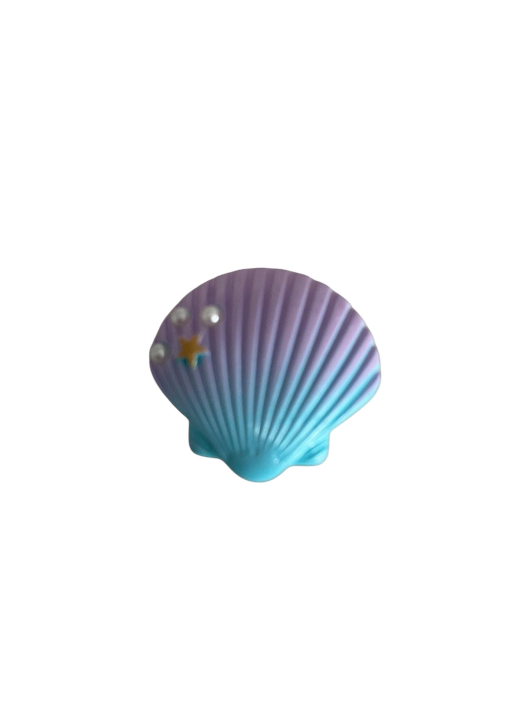 Ceramic Seashell &amp; Pearls Bag Charm