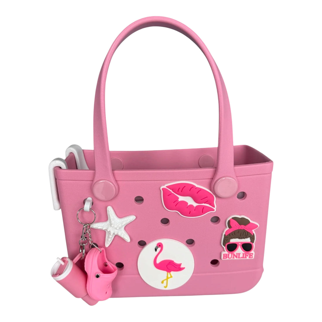 Pink Flamingo in White Circle