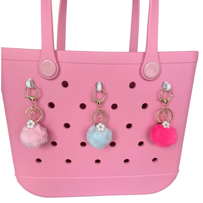 Fluffy Pom Pom Faux Fur Keyring