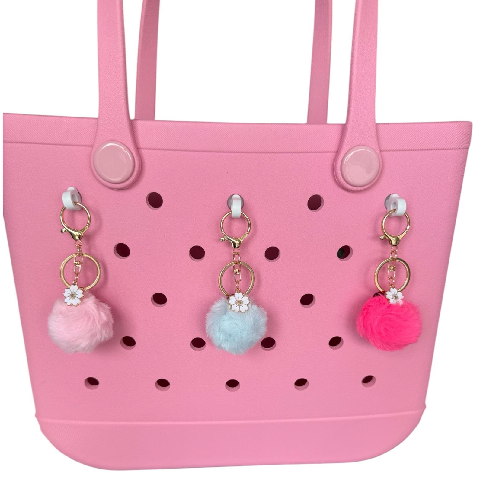 Fluffy Pom Pom Faux Fur Keyring