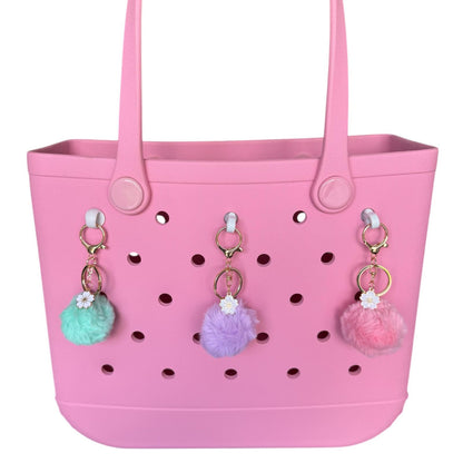 Fluffy Pom Pom Faux Fur Keyring